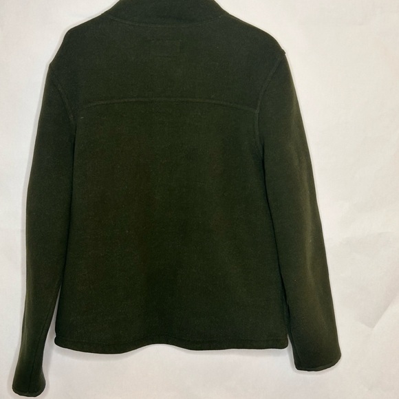 L.L. BEAN Men’s Size Medium, Forest Green, Fleece Full Zip , 2 zip front pockets - Picture 2 of 11